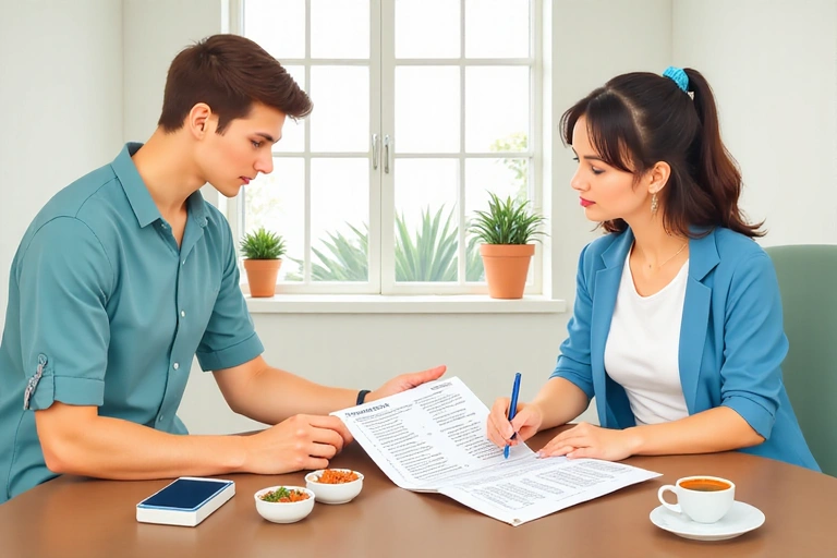 Nutricionista explicando un plan de alimentación a un paciente en una consulta individual.
